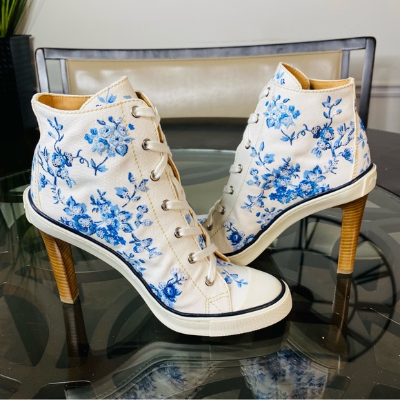 Ralph Lauren Collection Purple Label Raelyn Floral Trainer Pump Women’s Size 8.5 - Picture 7 of 10